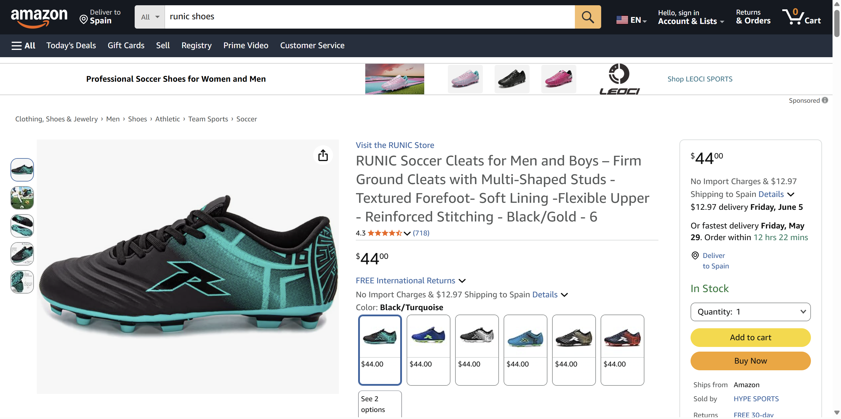 ACE 22 General Trading Corp product listing on Amazon marketplace